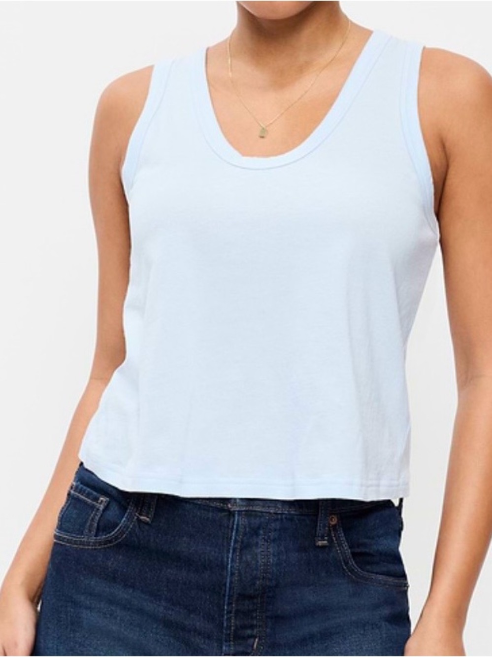 Old Navy Pale Blue Scoop Tank Top